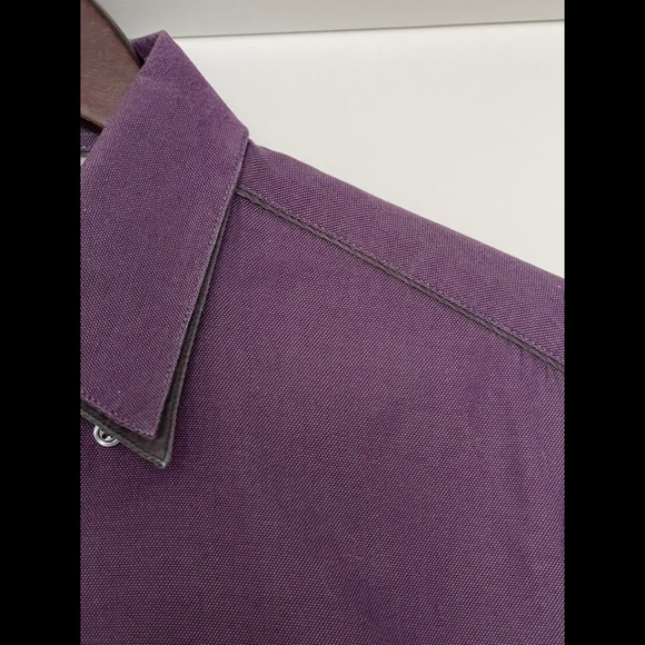 Tristan Deep Purple Collared Shirt - Picture 4 of 4